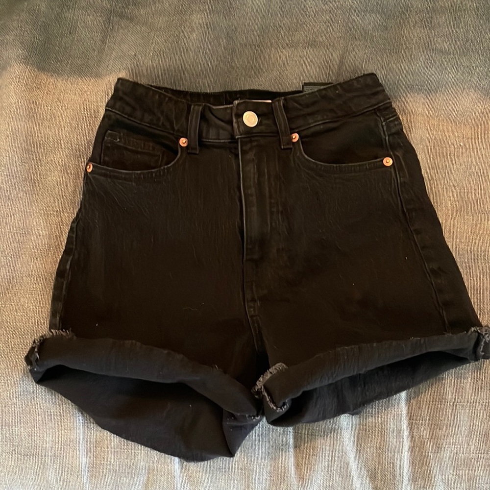 Size 4 Black Jean High Waisted Shorts
